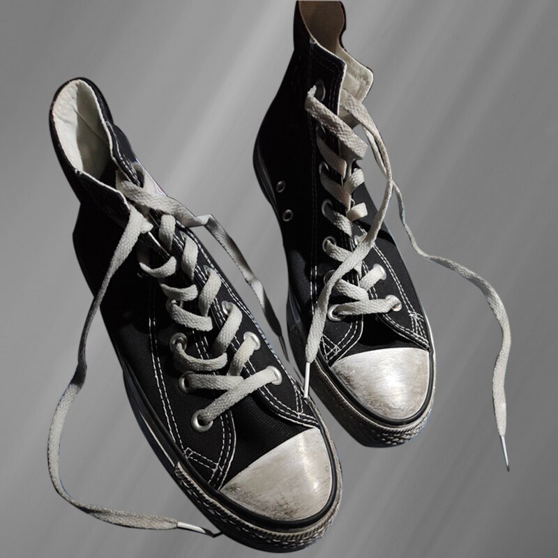 여성용 블랙 하이 탑 캔버스 신발, 통합 스포츠 캐주얼 신발, 35-46